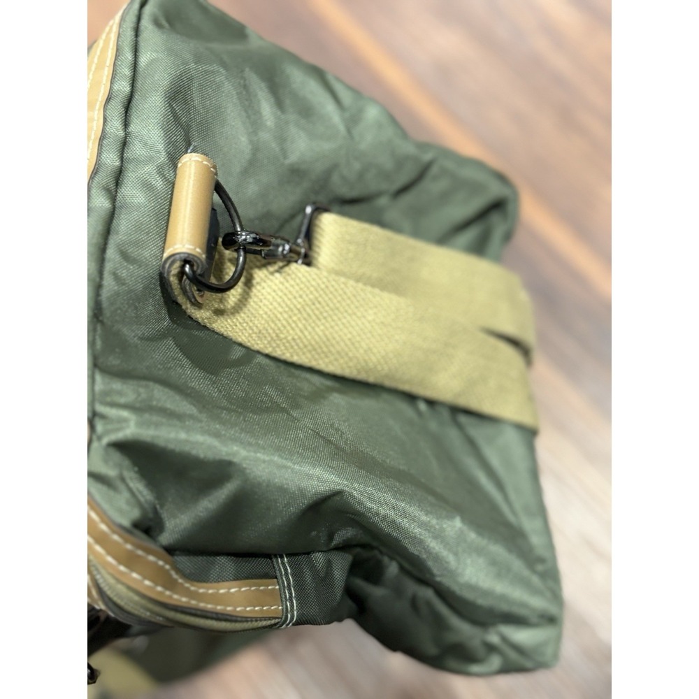 Samsonite‎ Green Tan Canvas Duffle Bag Heavy Duty Gym Travel Luggage - Picture 8 of 16
